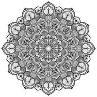 Mandala-Formen einfach zum Färben Vektor-Mandala-Blume orientalische Blumenmusterillustration vektor