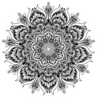 Mandala-Formen einfach zum Färben Vektor-Mandala-Blume orientalische Blumenmusterillustration vektor