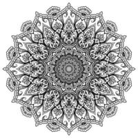 Mandala-Formen einfach zum Färben Vektor-Mandala-Blume orientalische Blumenmusterillustration vektor