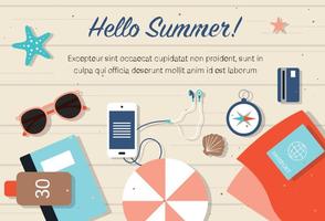 Gratis Summer Beach Bakgrund Vector