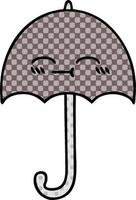 serietidning stil tecknad paraply vektor