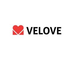 velove logotyp design, v kärlek logotyp design vektor mall