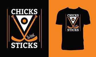 Hockey-Grafik-T-Shirt-Design vektor