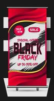 Roll-up-Banner, Black Friday Sale, ideal für Display, Werbung, Promotion, Verkauf, Rabattpreis usw vektor