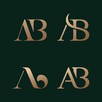 ab logotyp. vektor modern brev design begrepp