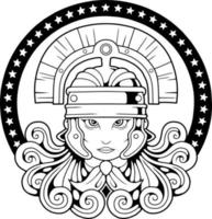 antike griechische Göttin Athena vektor