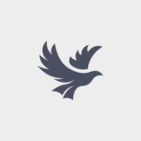 Fliegender Vogel einfache Logo-Design-Ideen vektor
