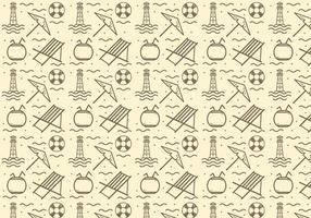 Gratis Beach Däckstol Vector Pattern