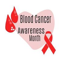 Blutkrebsbewusstseinsmonat, Konzept für Banner oder Poster zu einem medizinischen Thema vektor