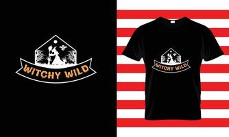 witchy wildes… Halloween-T-Shirt vektor