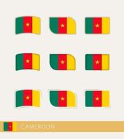 Vektorflaggen von Kamerun, Sammlung von Kamerun-Flaggen. vektor