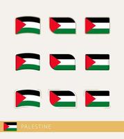 Vektorflaggen von Palästina, Sammlung von Palästina-Flaggen. vektor