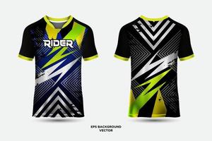 abstrakte Linien und Formen Sport-Jersey-Design-T-Shirts, geeignet für Rennen, Fußball, Gaming, Motocross, Gaming, Radfahren vektor