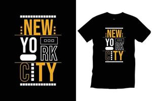 New York City moderne Zitate motivierende inspirierende coole Typografie trendiger schwarzer T-Shirt-Designvektor. vektor