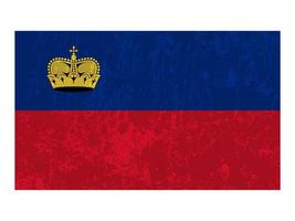 Liechtenstein-Grunge-Flagge, offizielle Farben und Proportionen. Vektor-Illustration. vektor