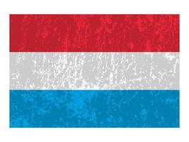luxemburg grunge flagga, officiell färger och andel. vektor illustration.