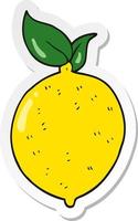 klistermärke av en tecknad citron vektor