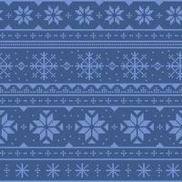 Weihnachtsblauer Panoramahintergrund mit Zeichnungen und Mustern des Feiertags - Vektor