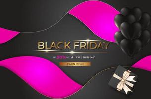 svart fredag super försäljning. realistisk svart gåvor lådor. dekorativ festlig objekt abstrakt bakgrund vektor
