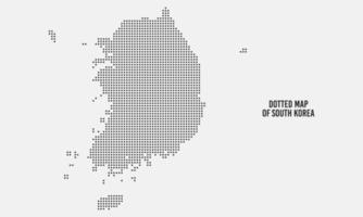 prickad svart Karta av söder koreanska vektor
