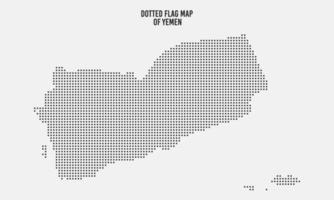 gepunktete schwarze Karte von Jemen vektor