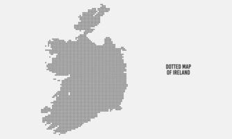karte von irland mit halbton-punktiertem effektstil vektor