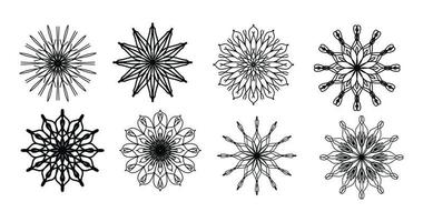 uppsättning mandala, mandalas. årgång dekorativ element. orientalisk mönster, vektor illustration. islam, arabiska, indian, turkiska, Pakistan, kinesiska, ottoman motiv