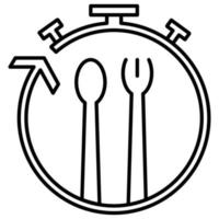 Essenszeit-Symbol, Food-Service-Thema vektor