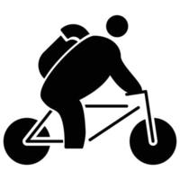 Radfahrer-Symbol, Food-Service-Thema vektor