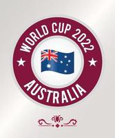 Fußball-Abzeichen-Flagge für Australien-Fans vektor