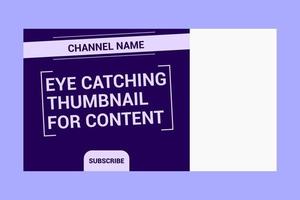 Thumbnail-YouTube-Vorlagendesign. vektor