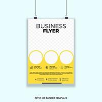 företag flygblad eller affisch grafisk design mall lätt till skräddarsy enkel och elegant design vektor