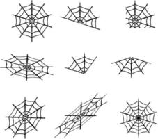 Spinnennetz Sammlung Silhouette Illustration Vektor