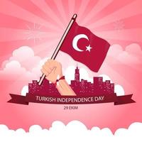 Turkiets nationella republikdag 29 oktober vektor