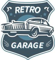 Oldtimer-Logo-Illustrationen im Retro- und Vintage-Stil vektor