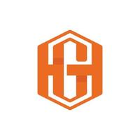 brev hg geometrisk monogram företag logotyp vektor