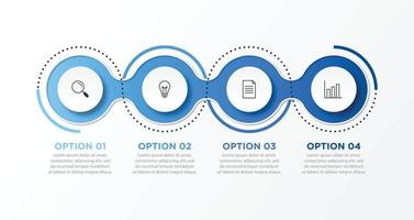 Präsentation Business Infografik Designvorlage 4 Schritt vektor