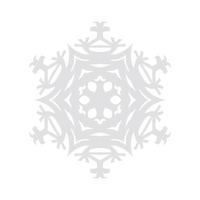 Schneeflocke Vektorgrafiken auf weißem Hintergrund aus Papier geschnitten, 6 Strahlen. vektor