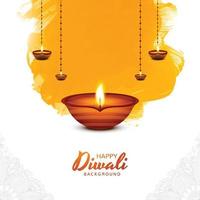 indisk religiös festival diwali lampor kort bakgrund vektor