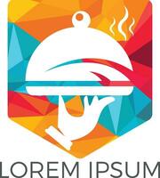 abstraktes Logo für Café oder Restaurant. grafisches Lebensmittelikonensymbol für das Kochen des Geschäfts. vektor