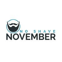 kein rasieren november typografisches vektordesign. Vektorposter oder Banner für No Shave Social Solidarity November Event gegen Prostatakrebs-Kampagne. vektor