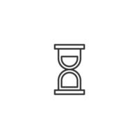 Zeit und Uhr. minimalistische illustration gezeichnet mit schwarzer dünner linie. editierbarer Strich. geeignet für Websites, Geschäfte, mobile Apps. Liniensymbol der Uhr mit Zeigern und Zahlen vektor