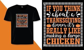 Thanksgiving Day T-Shirt-Design vektor