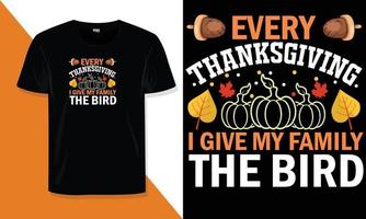 Thanksgiving Day T-Shirt-Design vektor