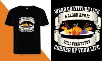 Thanksgiving Day T-Shirt-Design vektor