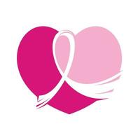 bröst cancer oktober medvetenhet månad kampanj bakgrund. rosa band bröst cancer vektor illustration design