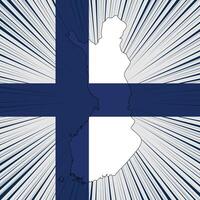 finland oberoende dag Karta design vektor