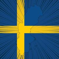 Schweden Nationalfeiertag Kartendesign vektor