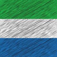 sierra leone unabhängigkeitstag 27. april, quadratisches flaggendesign vektor