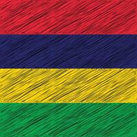 mauritius unabhängigkeitstag 12. märz, quadratisches flaggendesign vektor